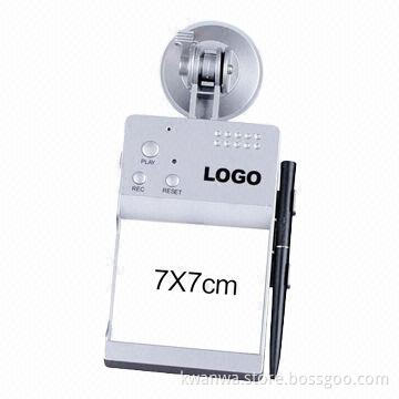 Memo Recorder with Suction Cup and Coming with Pen and Notebook